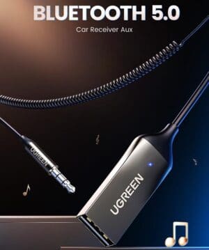 Ugreen Bluetooth 5.0 Adapterkabel for Bilstereo og Høyttalere