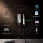 Ugreen Bluetooth 5.0 Adapterkabel for Bilstereo og Høyttalere