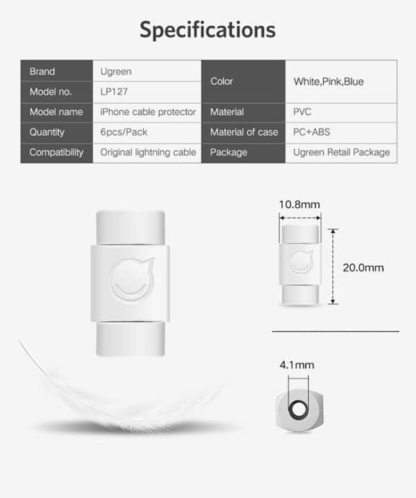 Ugreen iPhone Lightning-Kabel Beskyttere