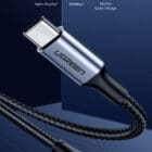 Ugreen USB-C 2.0 Kabel Flettet 5A 100W 2m