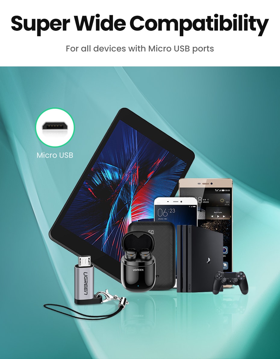 Ugreen Micro-USB til USB-C Adapter 2A