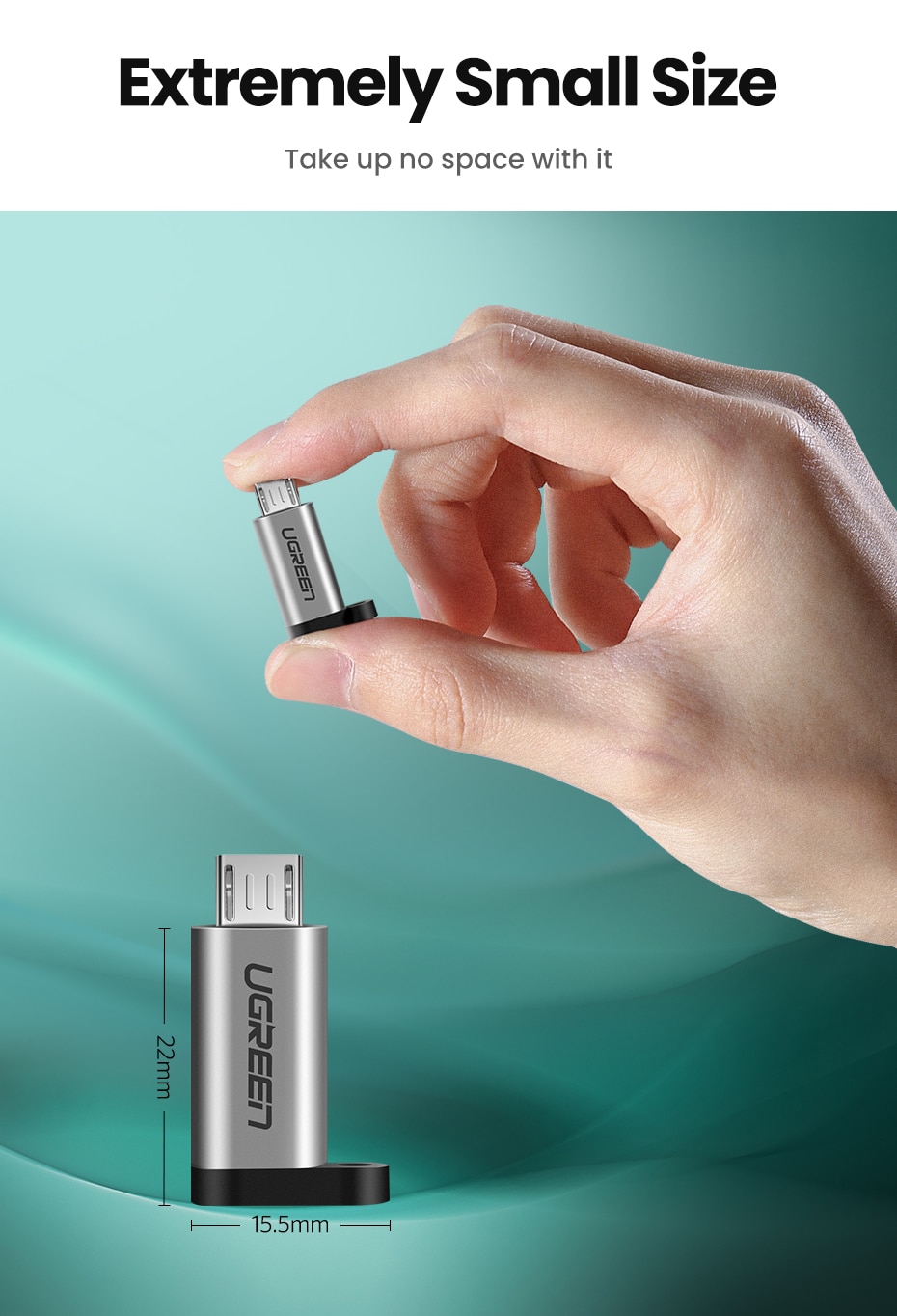Ugreen Micro-USB til USB-C Adapter 2A