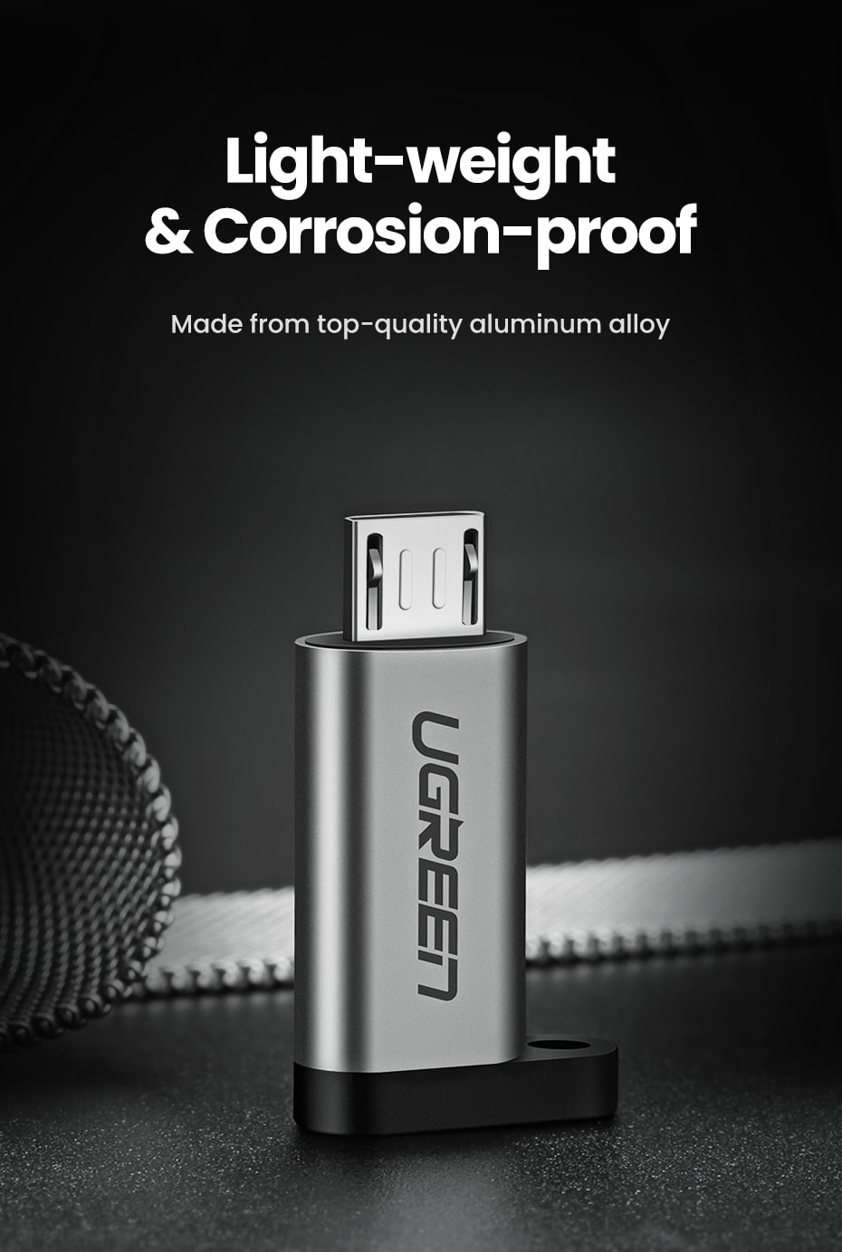 Ugreen Micro-USB til USB-C Adapter 2A