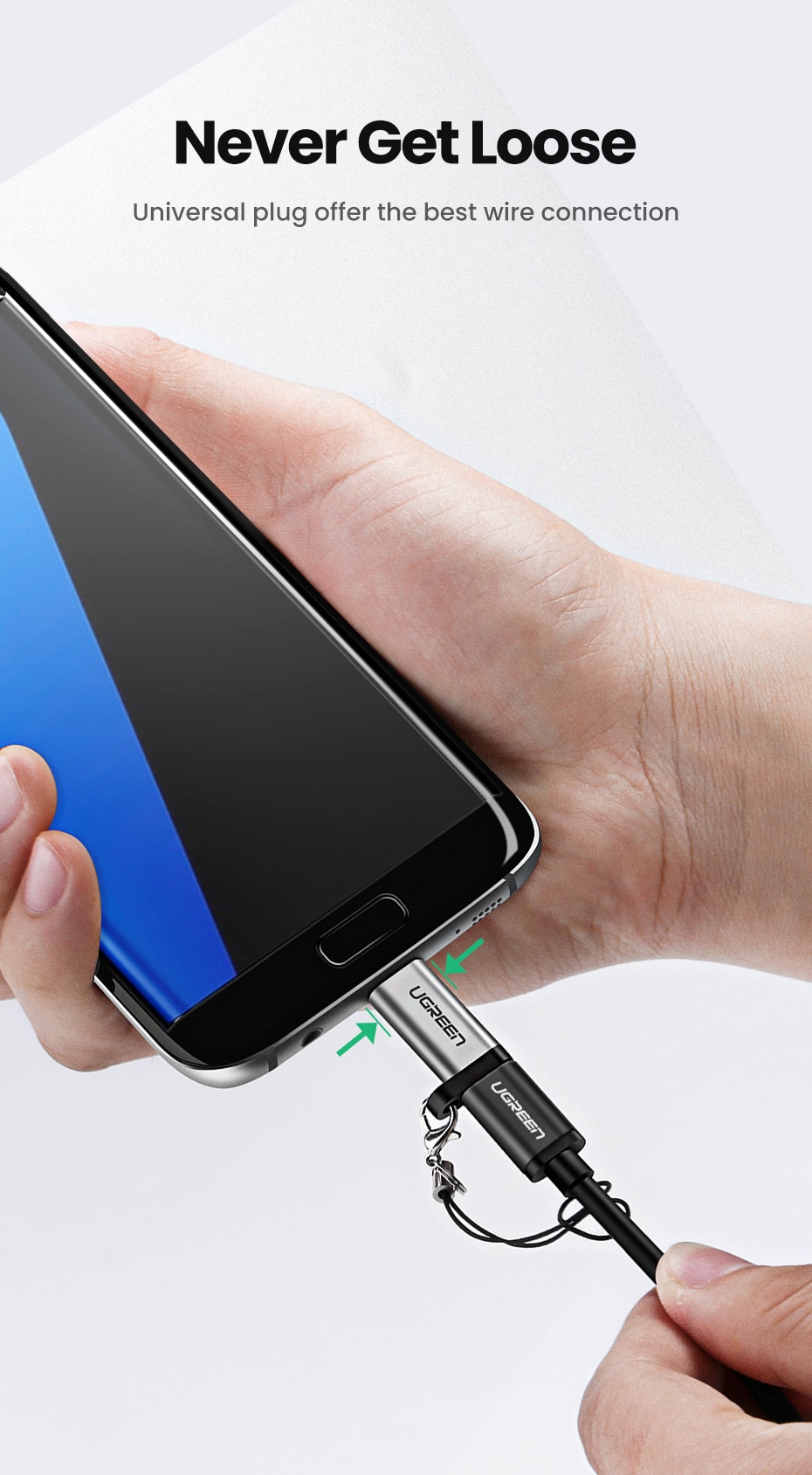 Ugreen Micro-USB til USB-C Adapter 2A