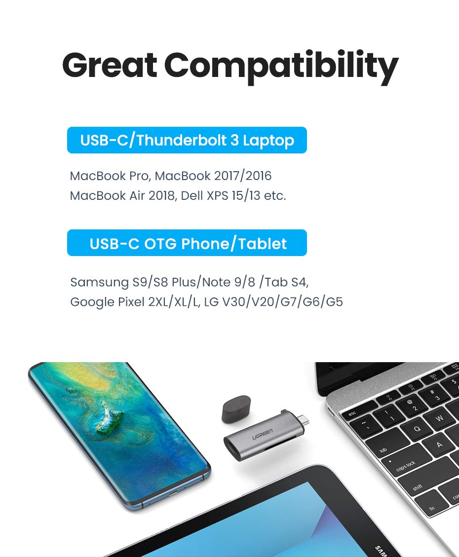 Ugreen USB-C SDTF-Kortleser