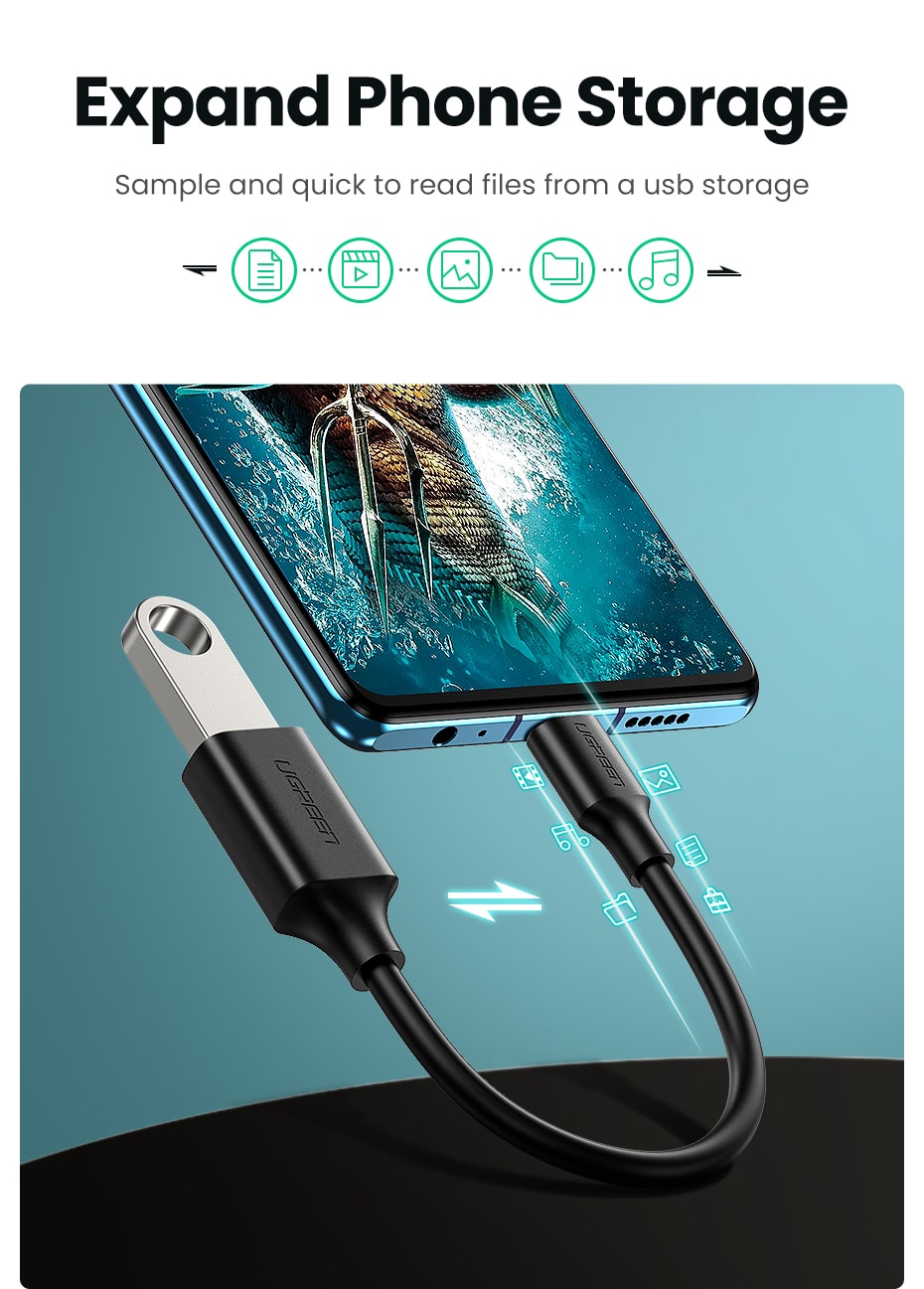Ugreen USB-C til USB-A 3.0 OTG Adapterkabel