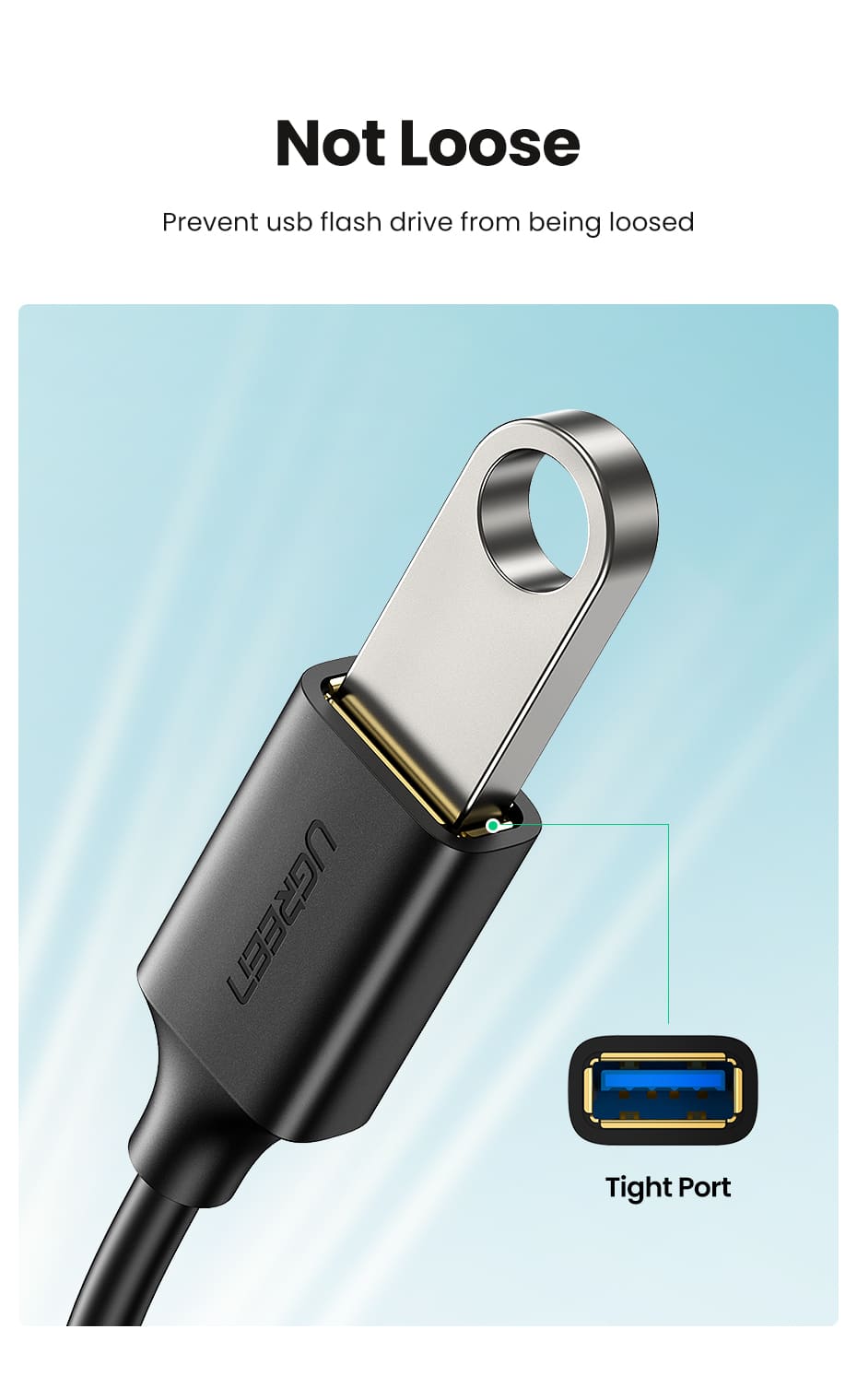 Ugreen USB-C til USB-A 3.0 OTG Adapterkabel