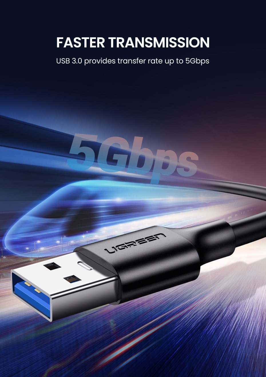 Ugreen USB-A 3.0 til USB-C Kabel 2.4A 2m