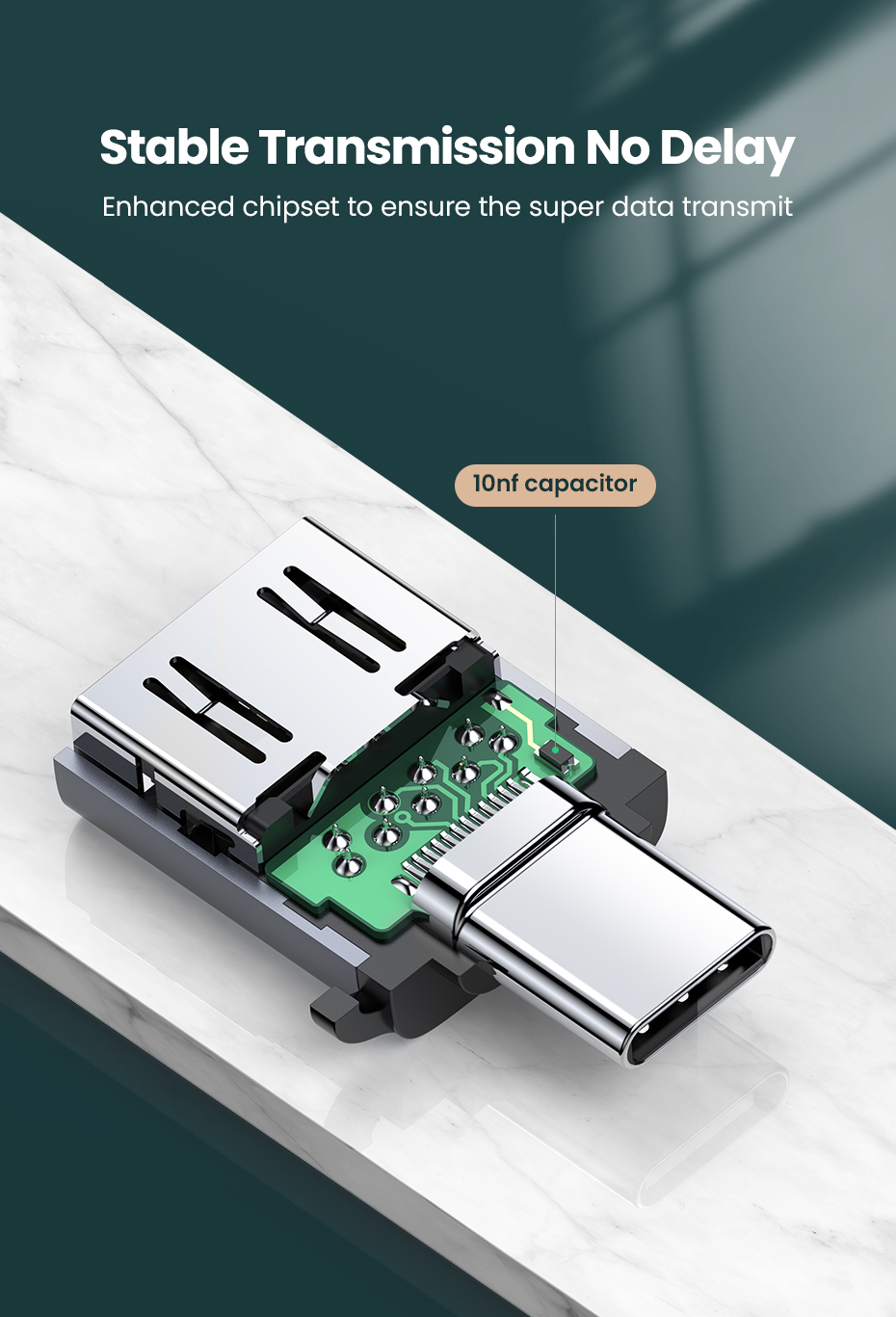 Ugreen USB-C til USB-A 3.0 OTG Adapter