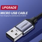 Ugreen USB-A 2.0 til Micro-USB Kabel Flettet 2A 2m