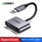Ugreen USB-C til 3.5mm AUX og USB-C Adapterkabel