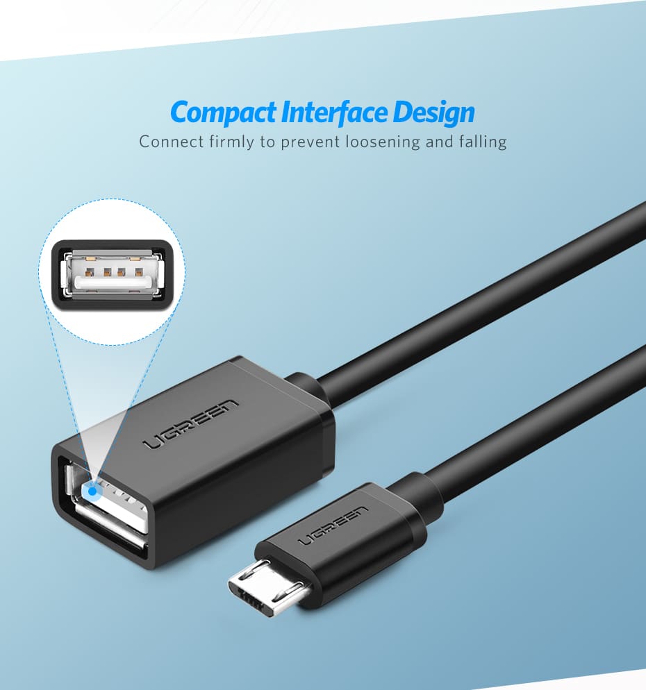 Ugreen Micro-USB til USB-A 2.0 OTG Adapterkabel